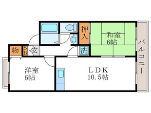 セジュ－ル若津の物件間取画像